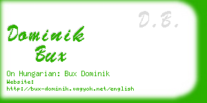 dominik bux business card